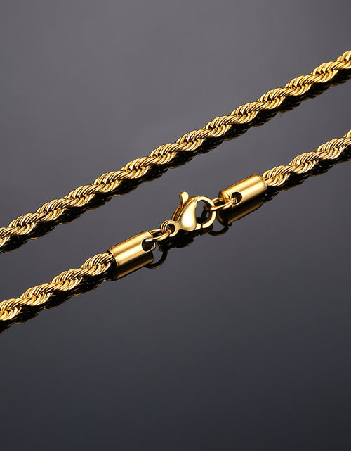 Load image into Gallery viewer, Men&#39;s Long Stainless Rope Necklace
